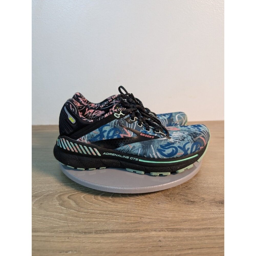 Brooks Adrenaline GTS 22 Womens Size 6 B Tropicla Flamingo Yucca 1203531B095 - Picture 4 of 11